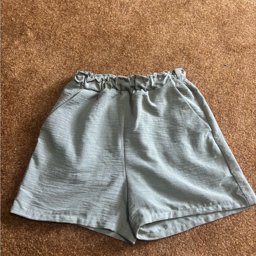3/$20 Primark light green High Waist Shorts with Elastic Waistband
